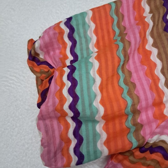 Banjanan Top Women's Small Pink Colorful Short‎ Sleeve Zig Zag - Picture 9 of 10